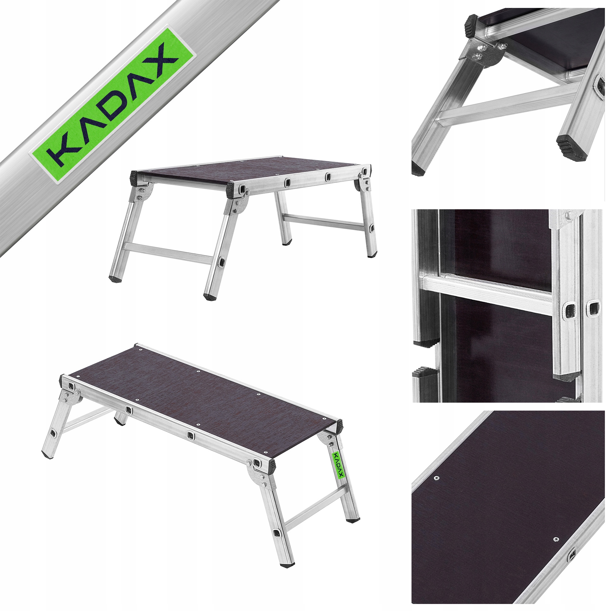 KADAX rebrík 2,5 m hliníkový 1 x 2 do 150 kg